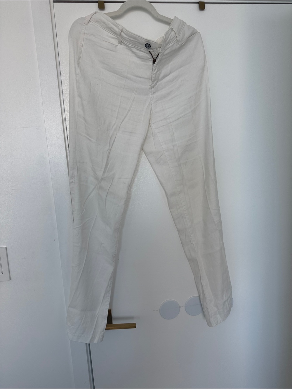 NYDJ Women's White Straight-Leg Dress Pants